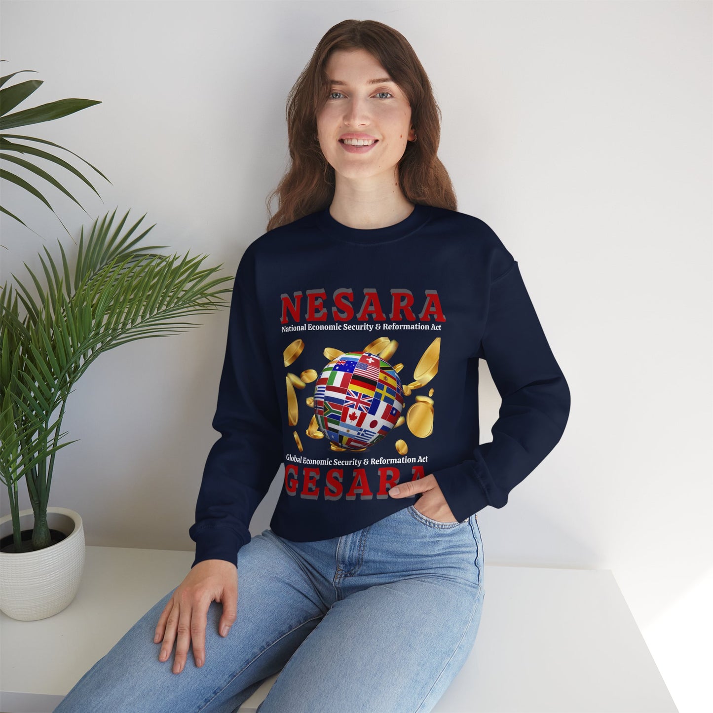 NESARA GESARA World Unisex Heavy Blend™ Crewneck Sweatshirt
