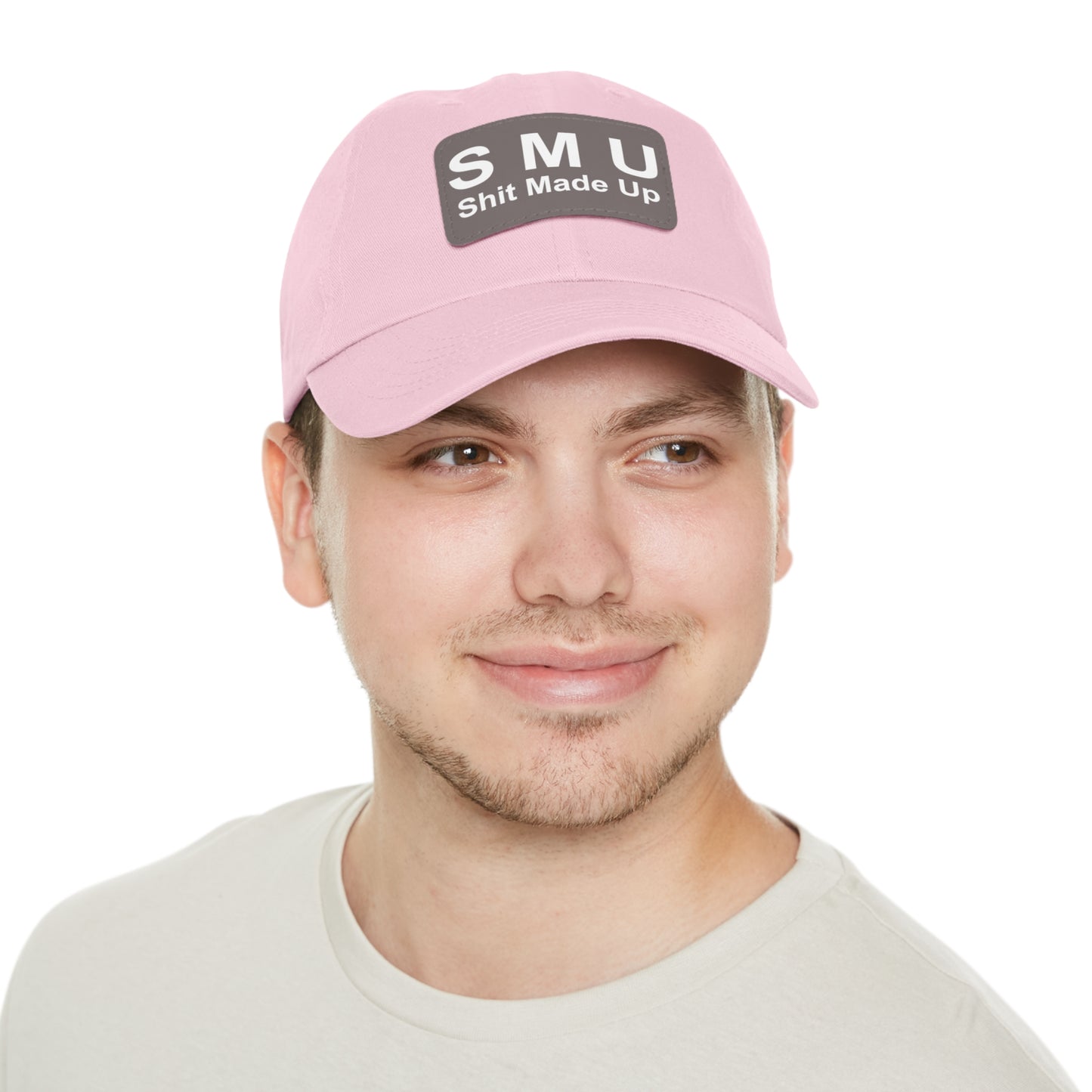 SMU Dad Hat with Leather Patch (Rectangle)