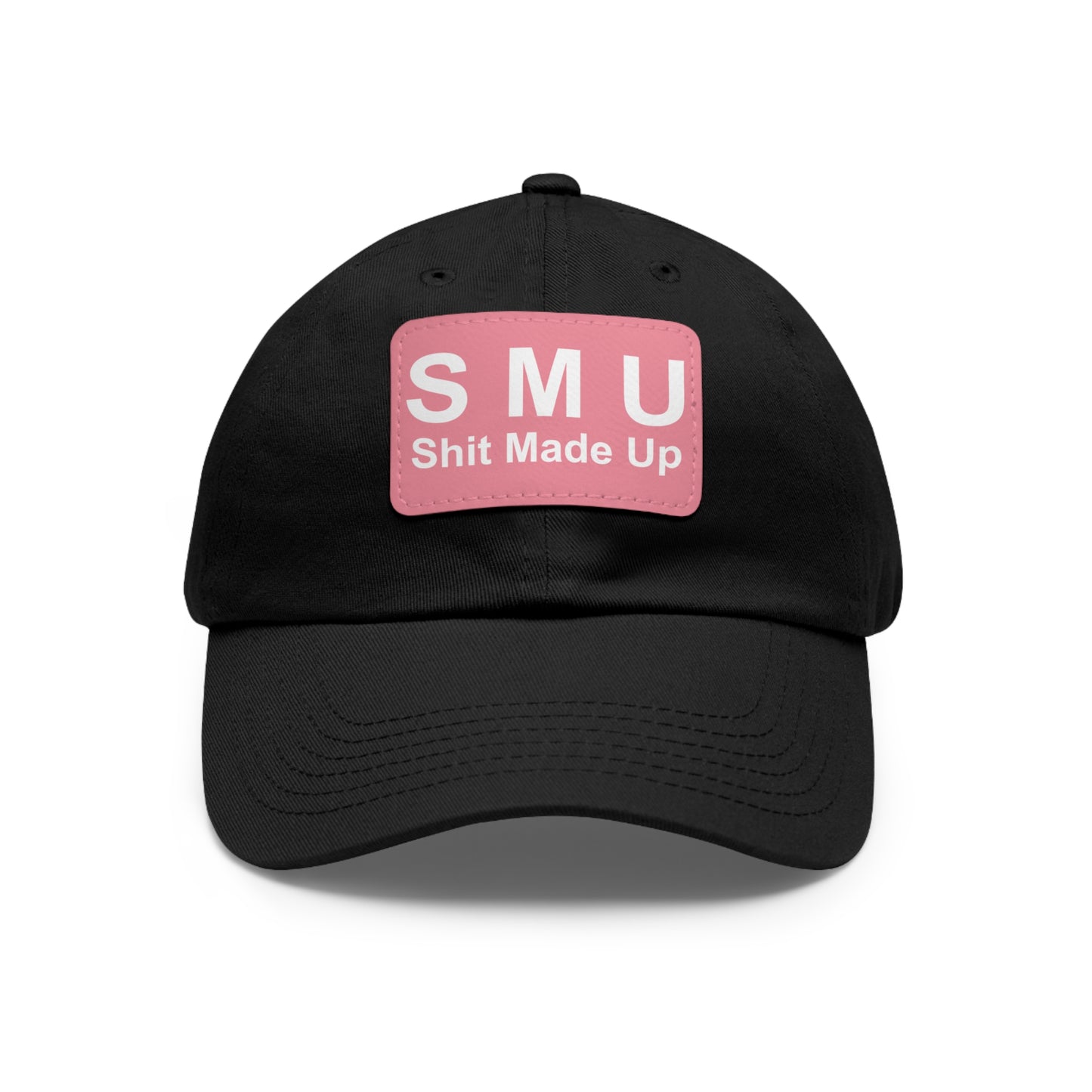 SMU Dad Hat with Leather Patch (Rectangle)