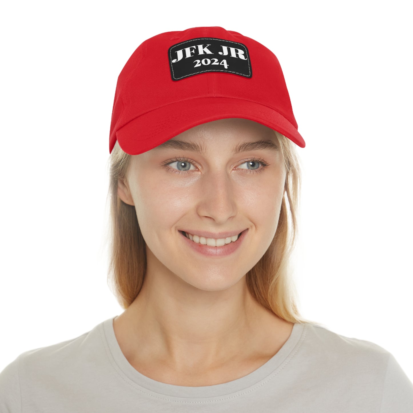 JFK JR 2024 Dad Hat with Leather Patch (Rectangle)