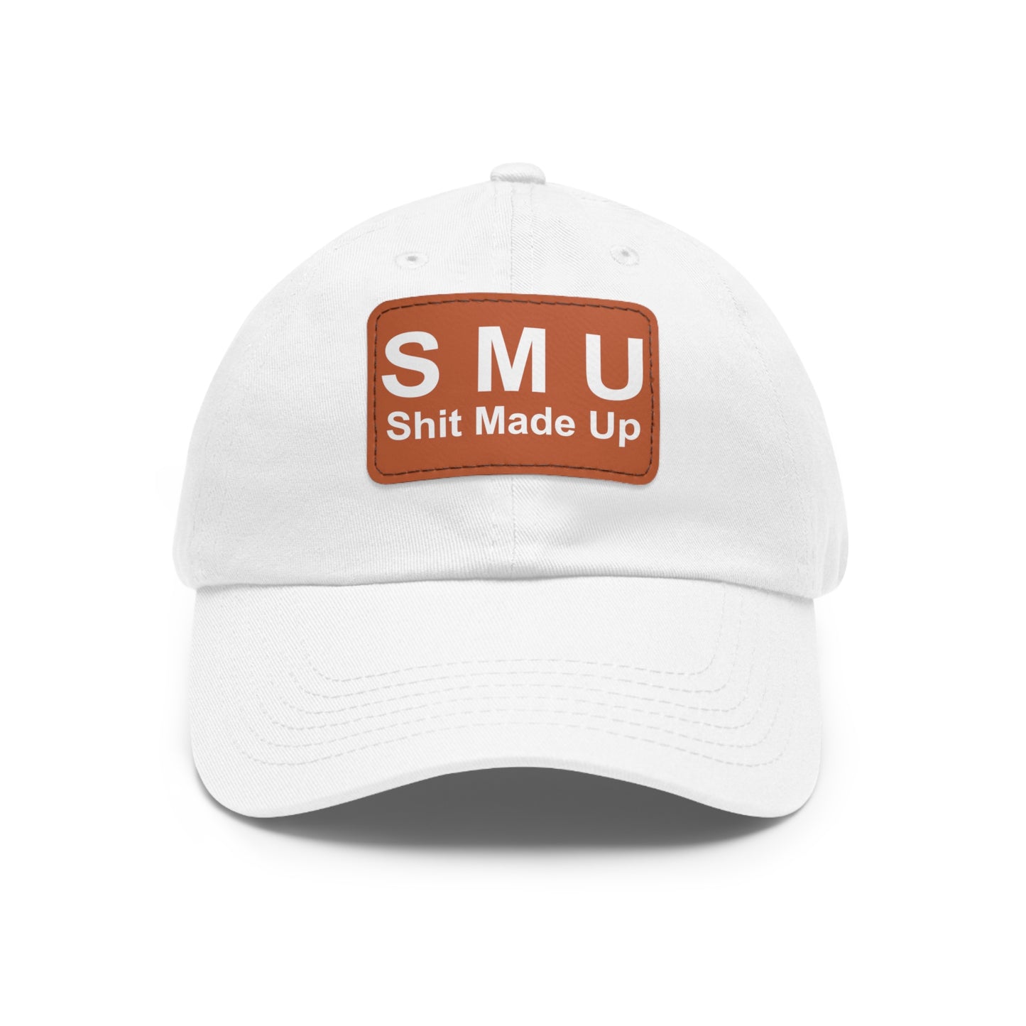 SMU Dad Hat with Leather Patch (Rectangle)