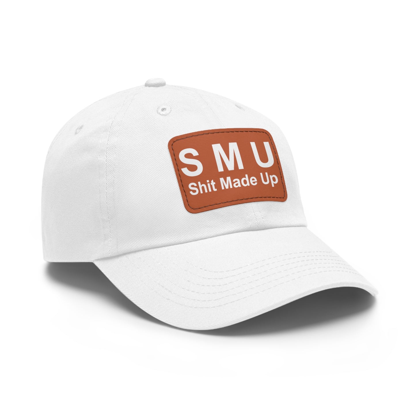 SMU Dad Hat with Leather Patch (Rectangle)