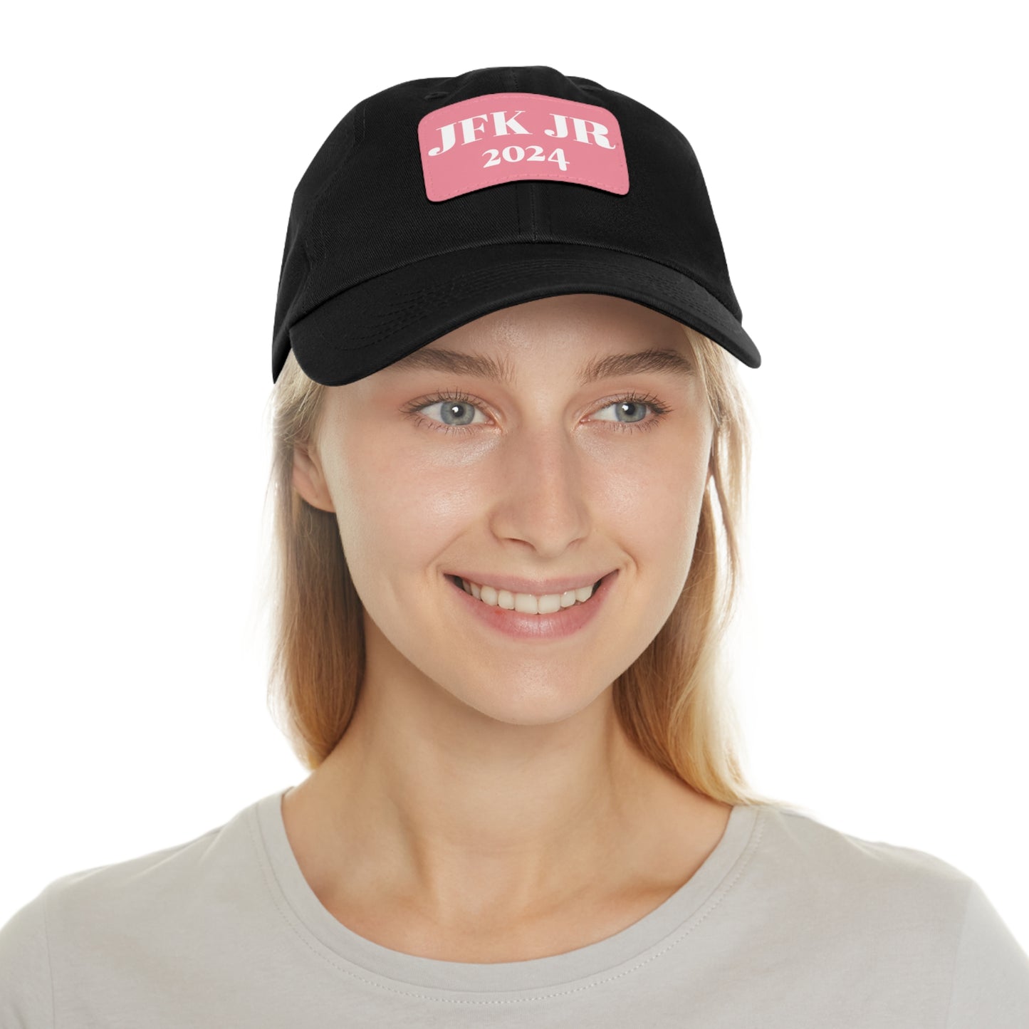 JFK JR 2024 Dad Hat with Leather Patch (Rectangle)