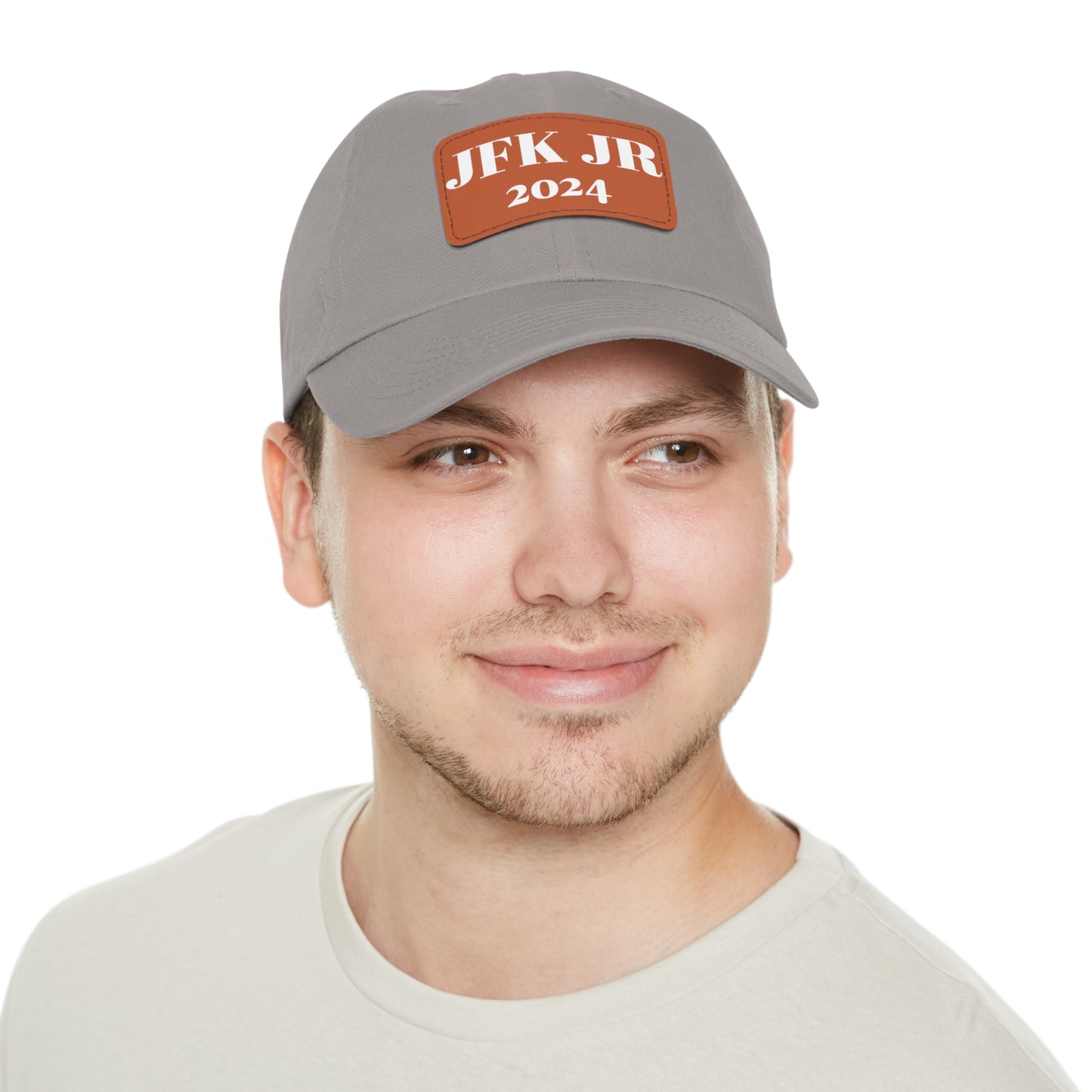 JFK JR 2024 Dad Hat with Leather Patch (Rectangle)
