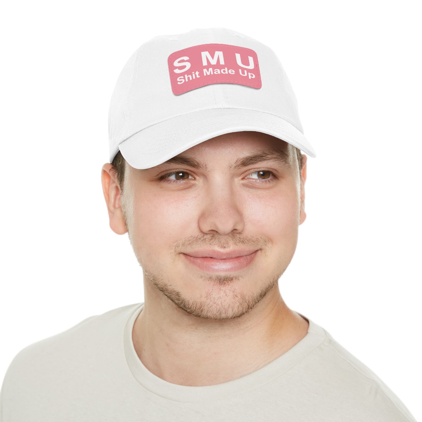 SMU Dad Hat with Leather Patch (Rectangle)