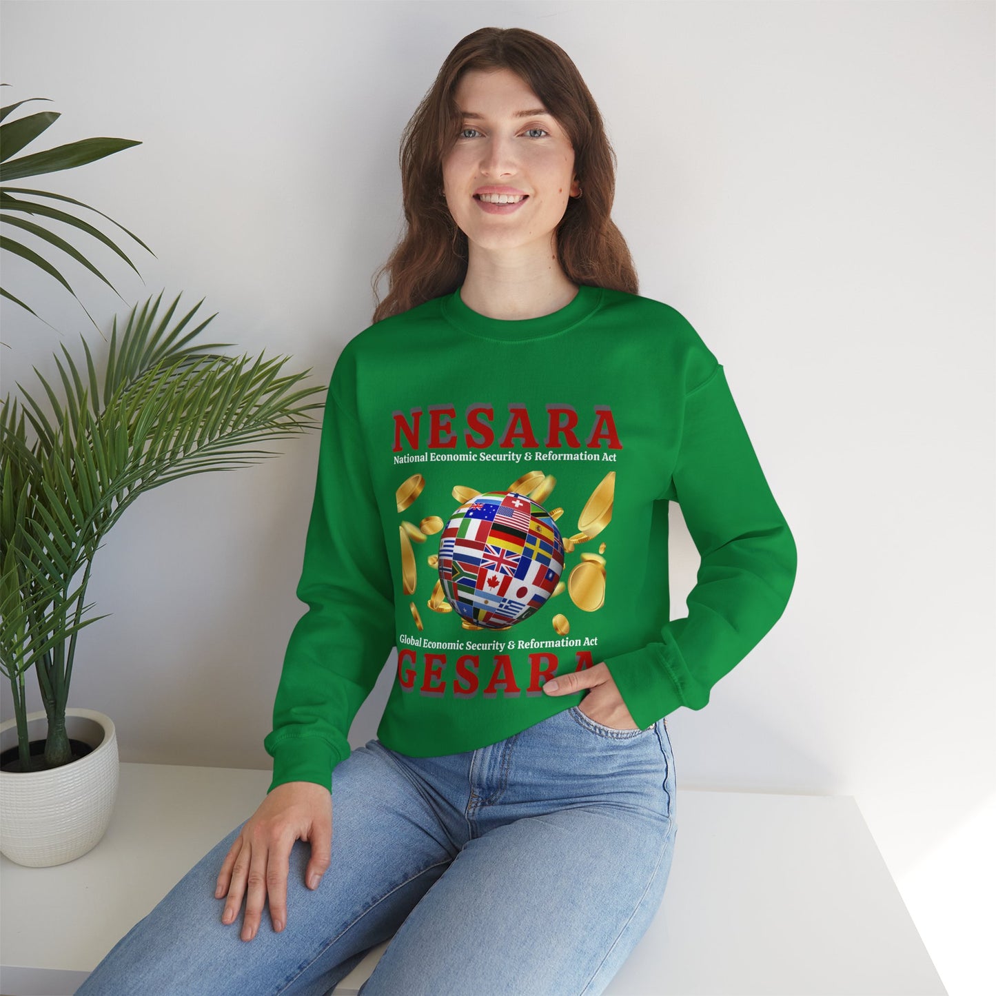NESARA GESARA World Unisex Heavy Blend™ Crewneck Sweatshirt
