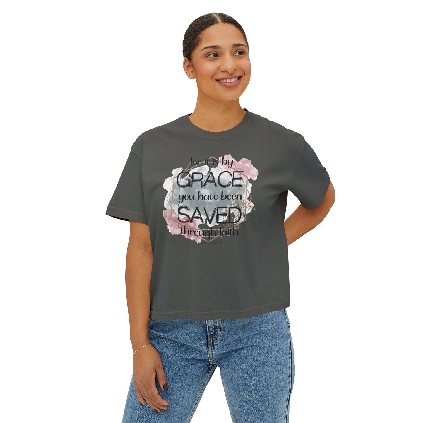 Saved By Grace Women's Boxy Tee