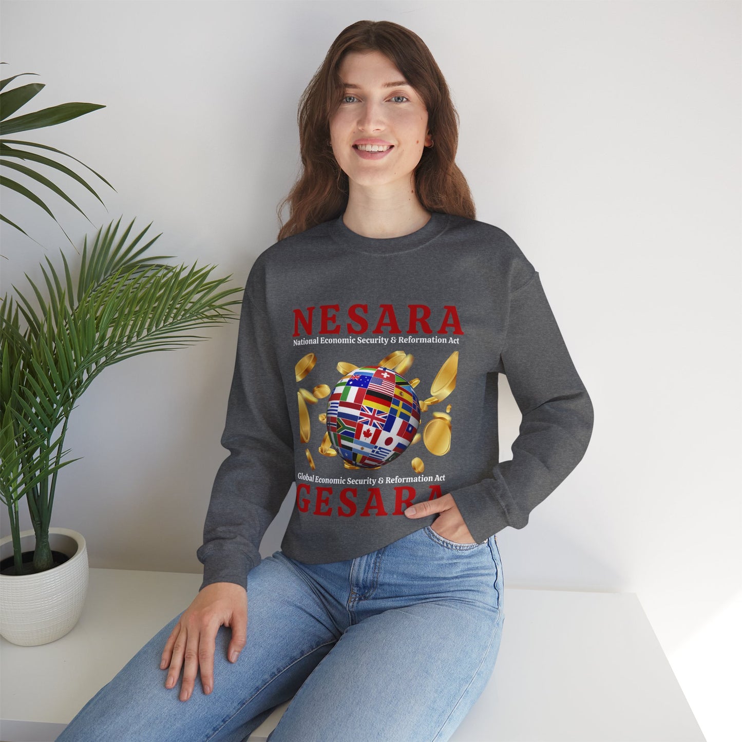 NESARA GESARA World Unisex Heavy Blend™ Crewneck Sweatshirt
