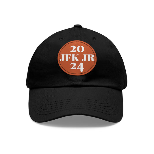 JFK JR 2024 Dad Hat with Leather Patch (Round)