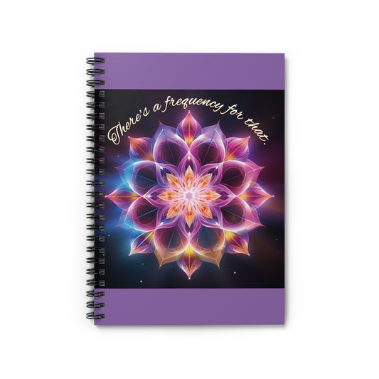 Healing Waves Frequency Spiral Notebook - Ruled Line - Purple