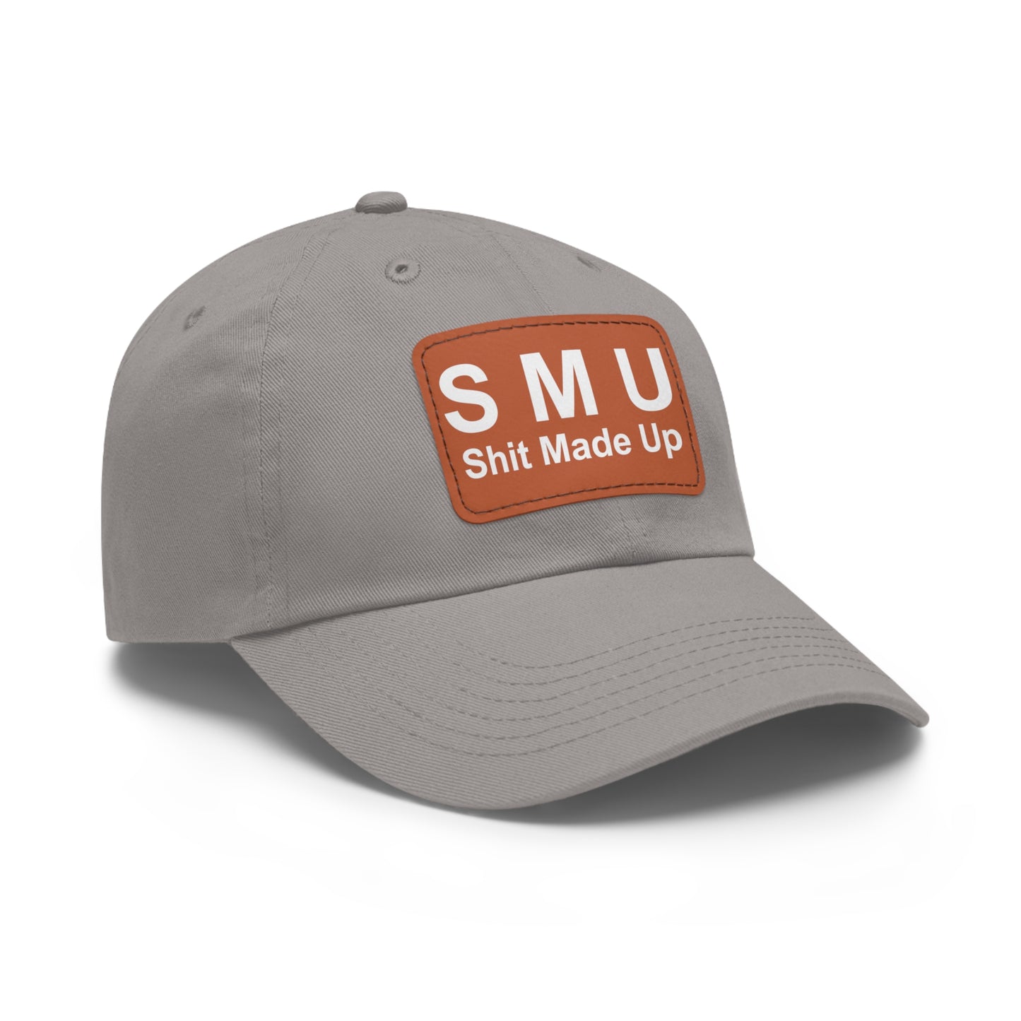 SMU Dad Hat with Leather Patch (Rectangle)