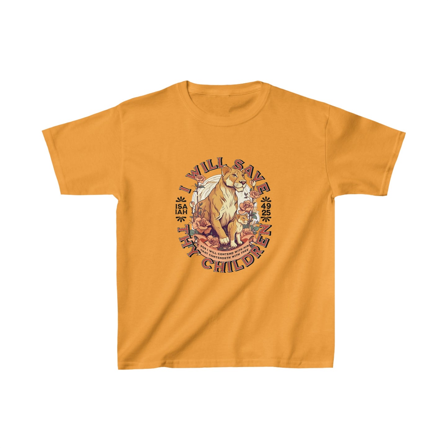 Save Thy Children Isaiah 49:25 Kids Heavy Cotton™ Tee