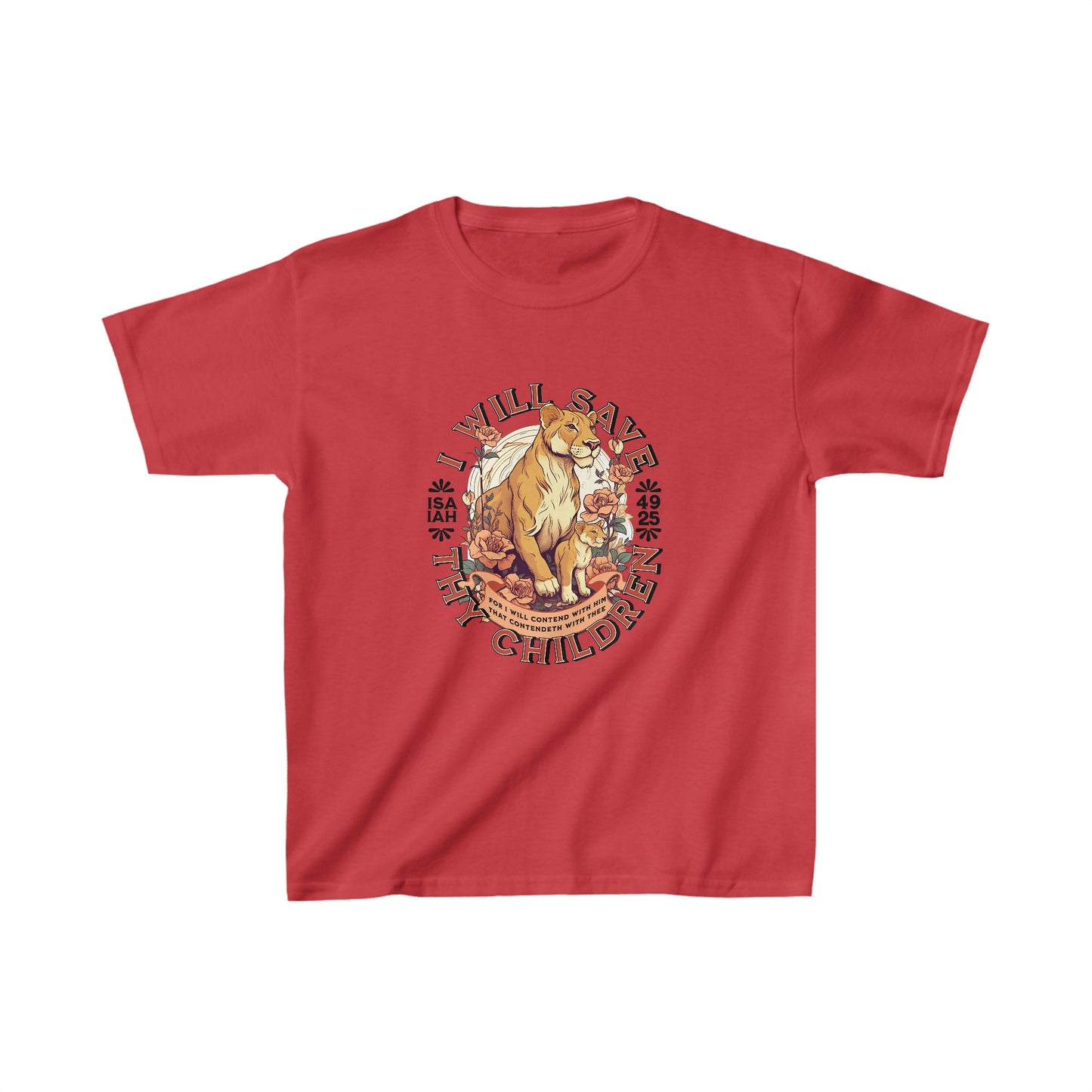 Save Thy Children Isaiah 49:25 Kids Heavy Cotton™ Tee