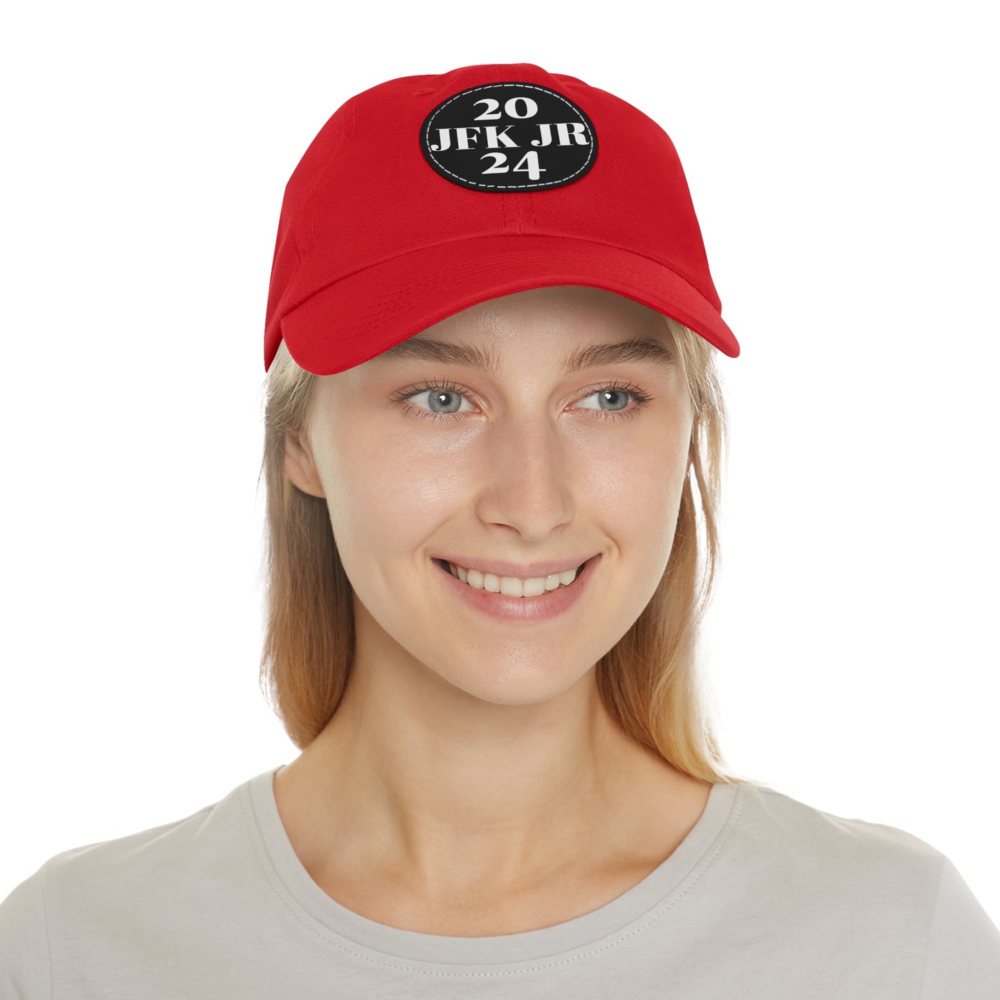JFK JR 2024 Dad Hat with Leather Patch (Round)