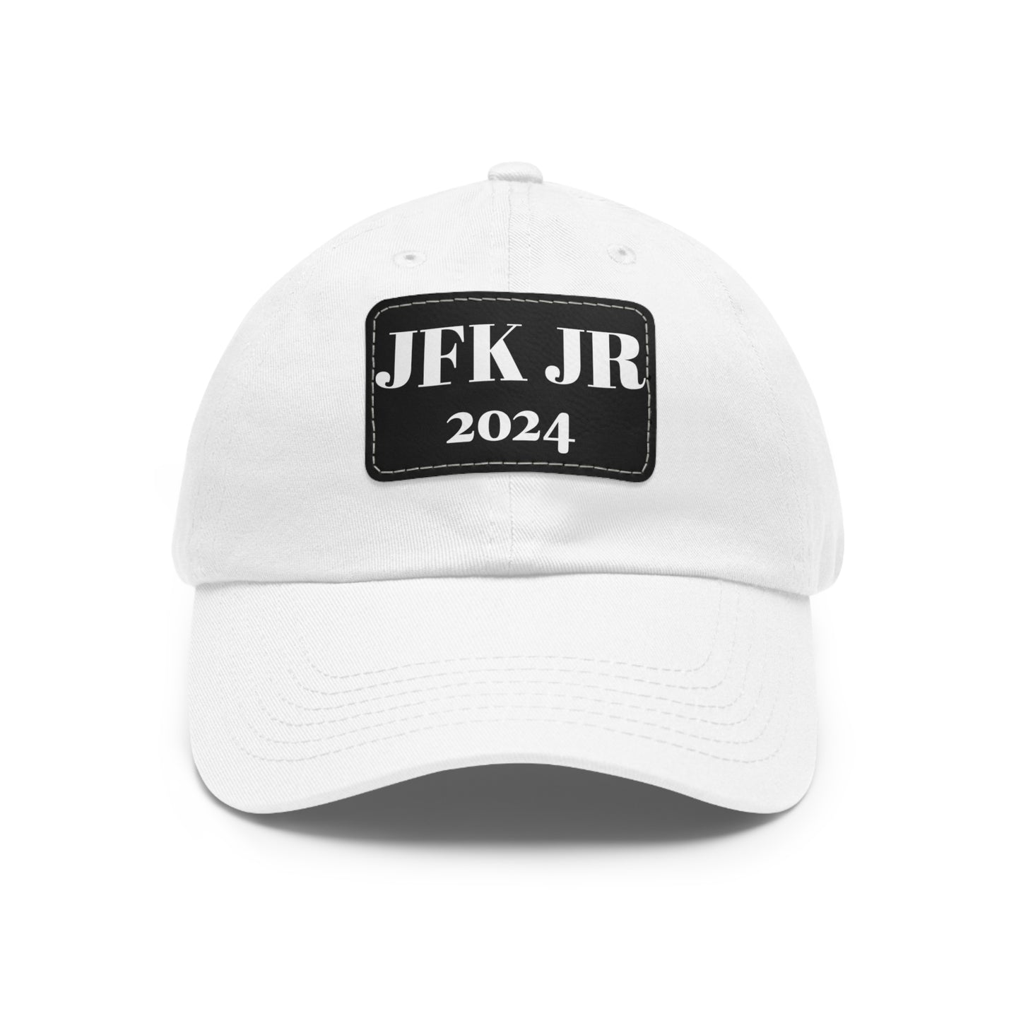 JFK JR 2024 Dad Hat with Leather Patch (Rectangle)