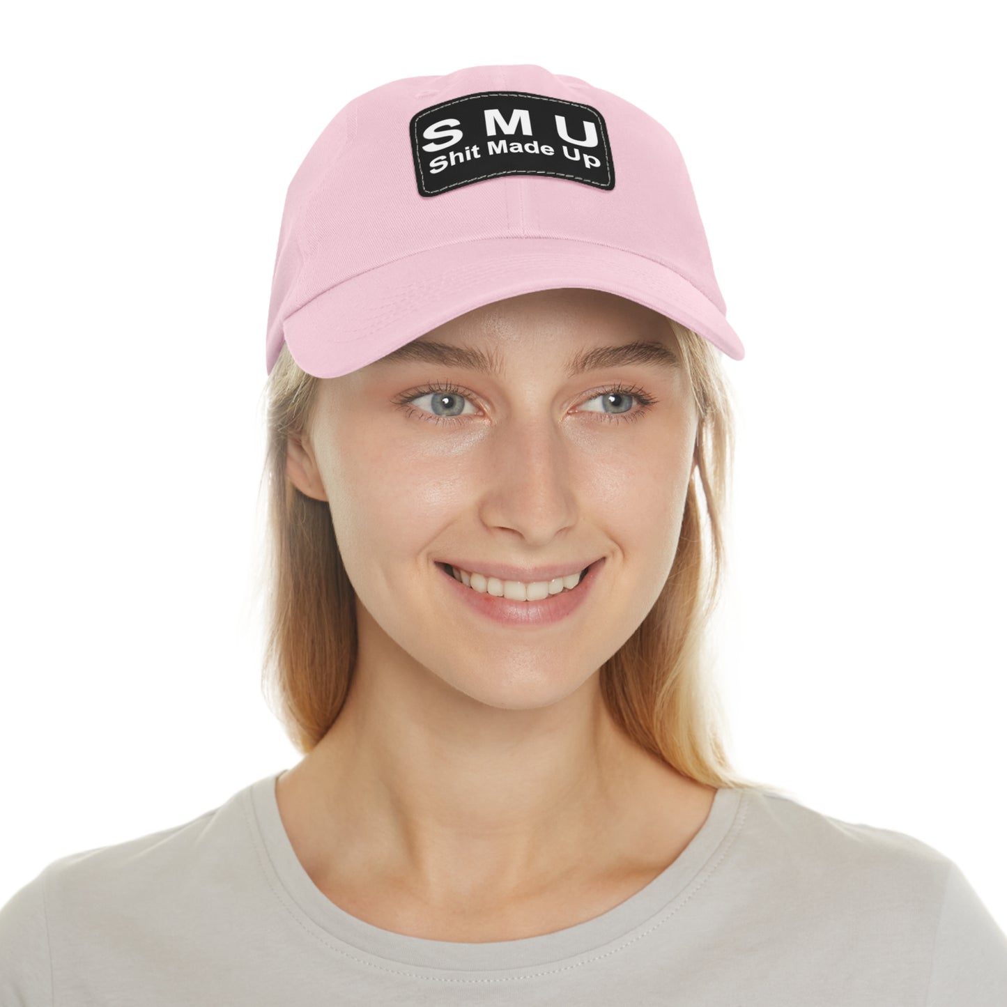 SMU Dad Hat with Leather Patch (Rectangle)