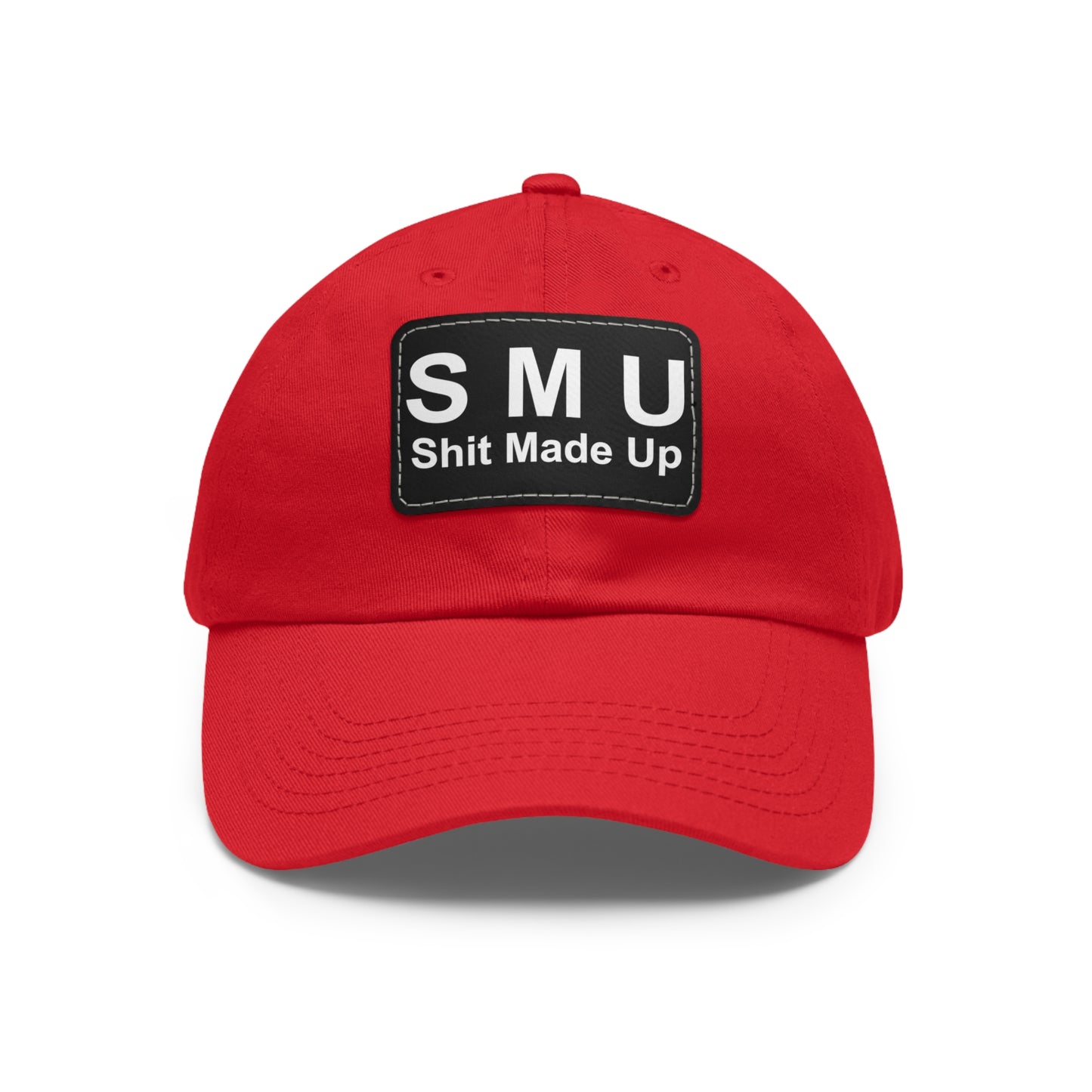 SMU Dad Hat with Leather Patch (Rectangle)