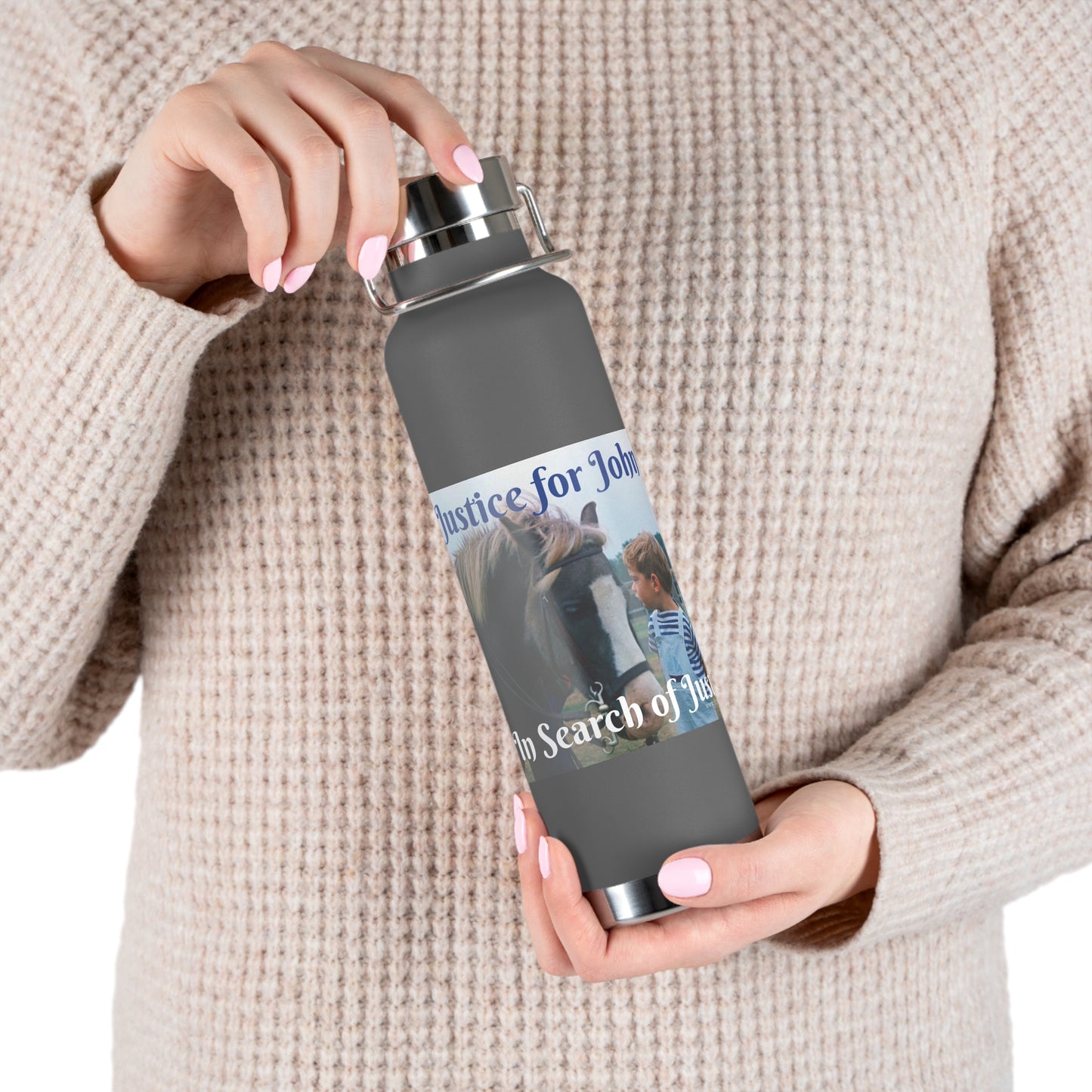 Justice For John Jr. Copper Vacuum Insulated Bottle, 22oz