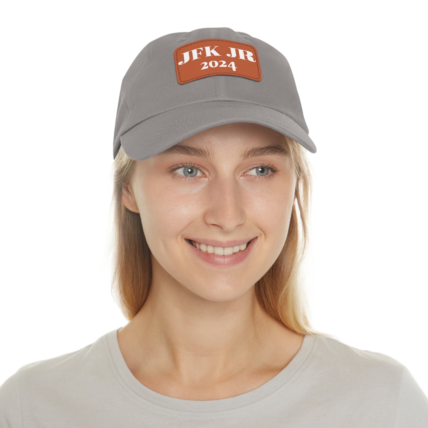JFK JR 2024 Dad Hat with Leather Patch (Rectangle)